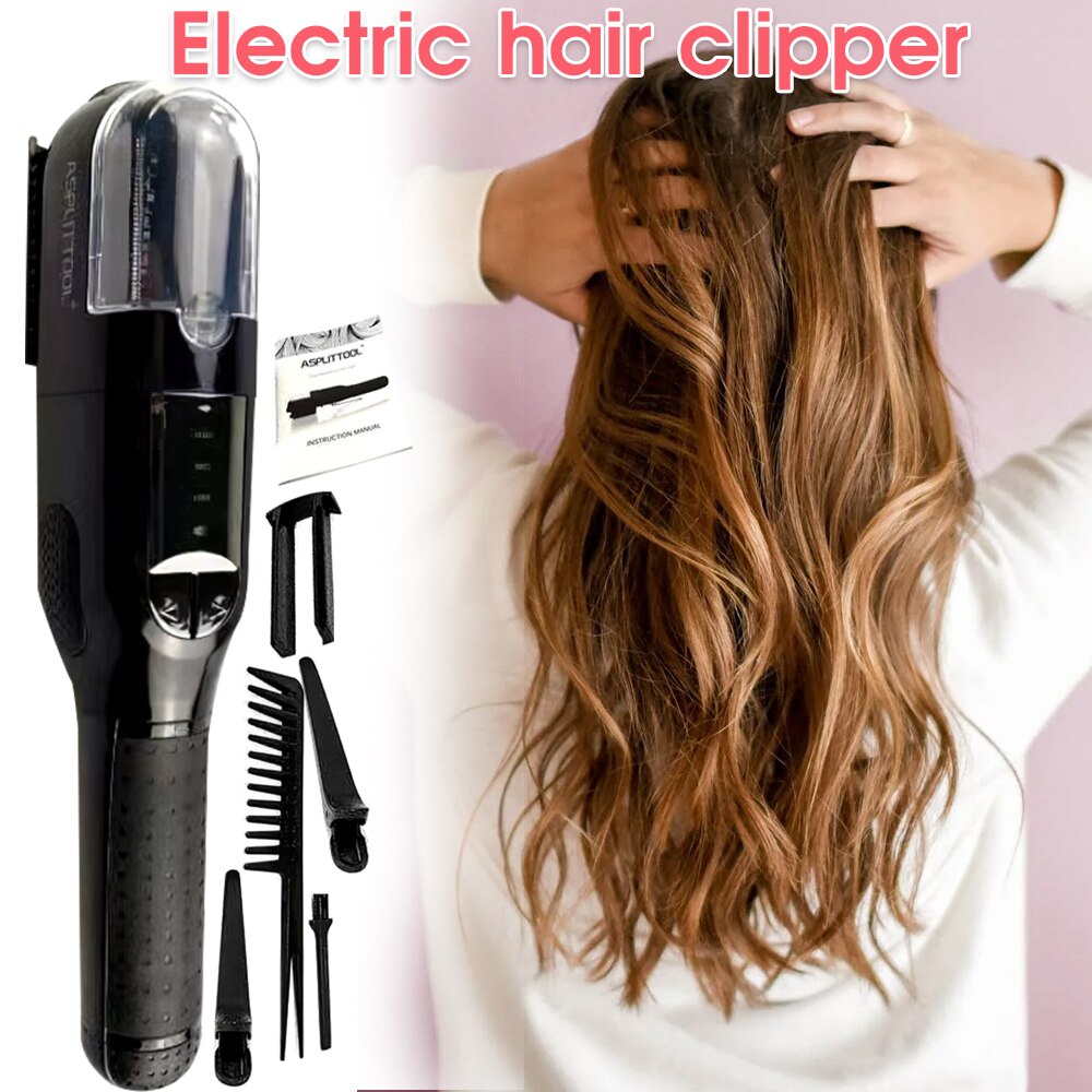 Cordless Split End Hair Trimmer for Men and Women Includes Fixed 1/4″ Trim Settings Includes Hair Accessories and Carrying Bag Cordless Split End Hair Trimmer for Men and Women Includes Fixed 1/4