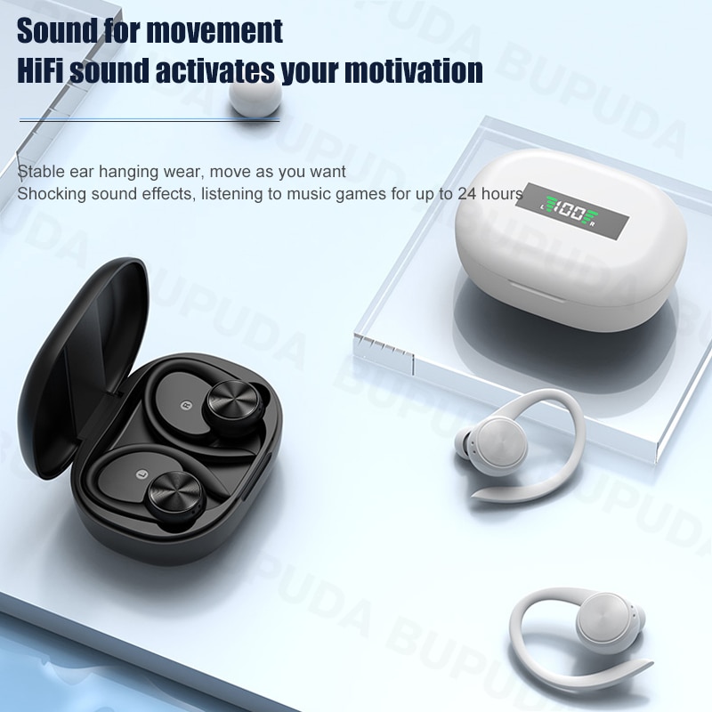 Sports Bluetooth Wireless Ear hooks Earphones with Mic IPX5 Waterproof Sports Bluetooth Wireless Ear hooks Earphones with Mic IPX5 Waterproof