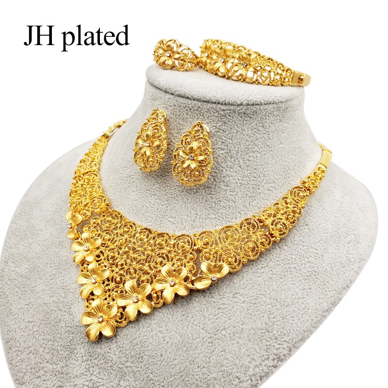 Dubai gold jewellery sets bridal wedding gifts