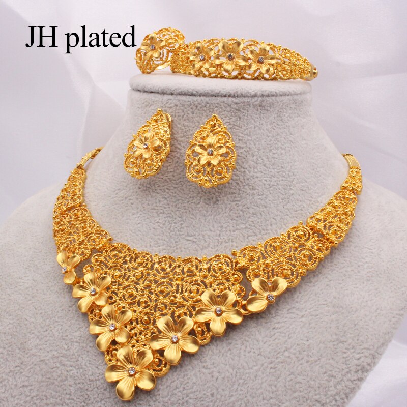 Dubai gold jewellery sets bridal wedding gifts