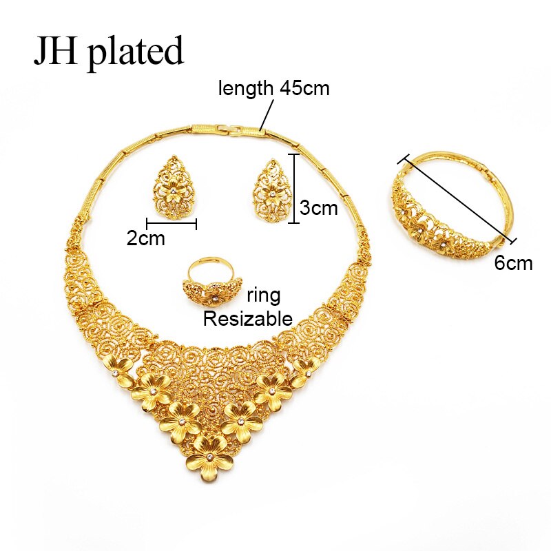 Dubai gold jewellery sets bridal wedding gifts