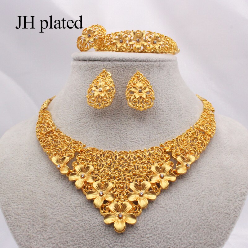 Dubai gold jewellery sets bridal wedding gifts