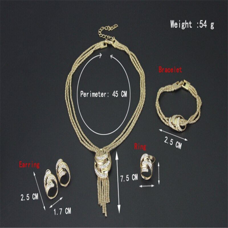 4pcs Jewellery Set For African Beads Jewellery Set