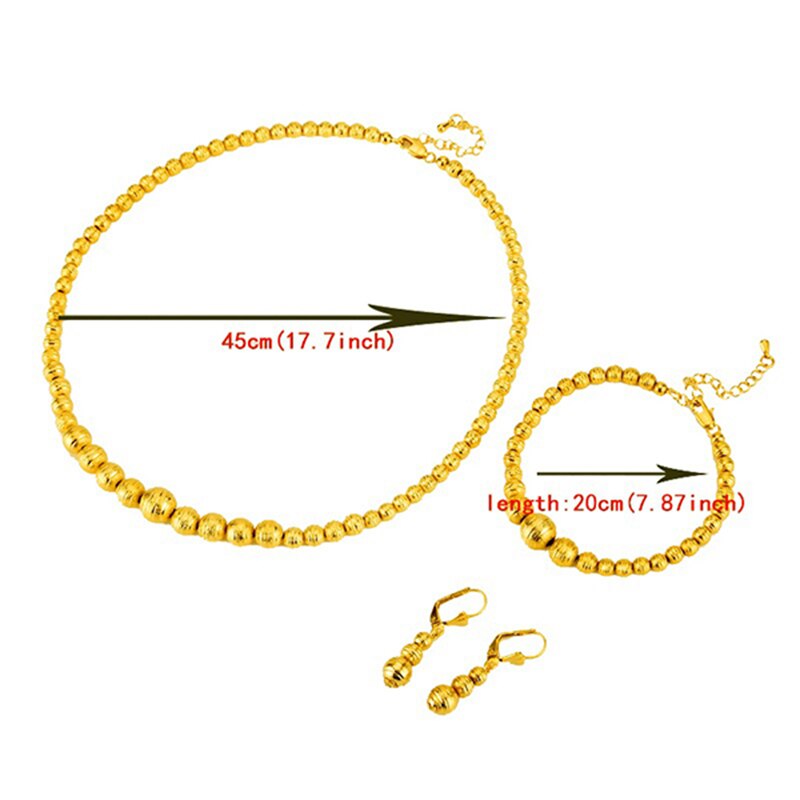Hot Selling Gold Plated Bead Jewellery Set Hot Selling Gold Plated Bead Jewellery Set