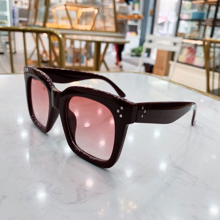 Vintage Women Luxury Square Sunglasses Brand Designer Retro Big Frame