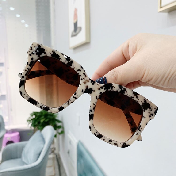 Vintage Women Luxury Square Sunglasses Brand Designer Retro Big Frame