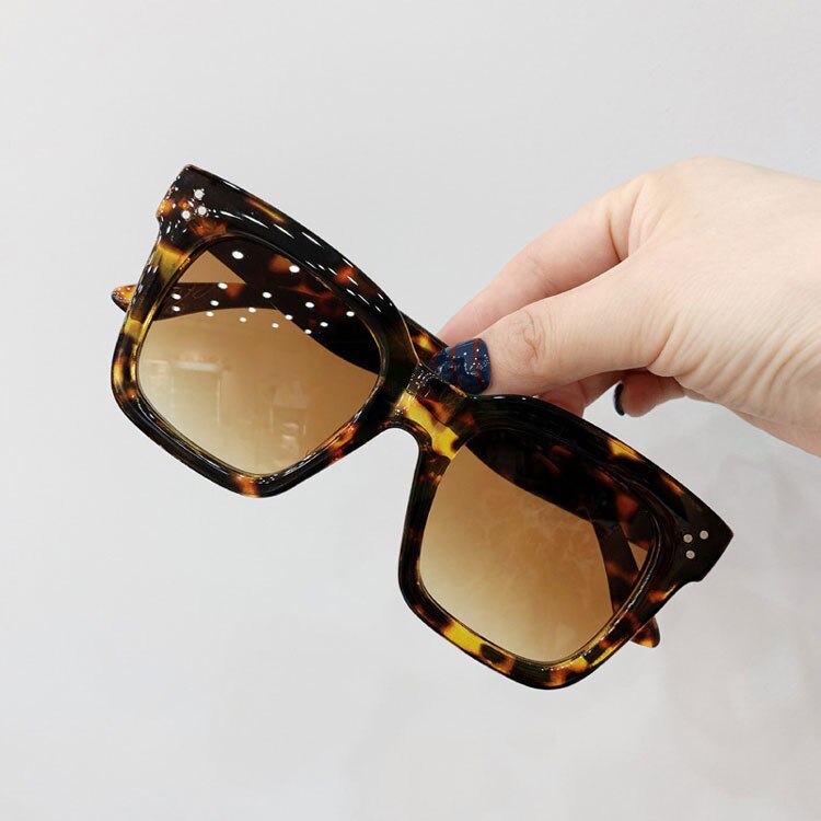 Vintage Women Luxury Square Sunglasses Brand Designer Retro Big Frame