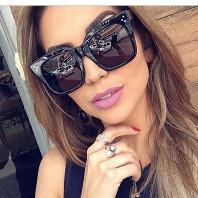 Vintage Women Luxury Square Sunglasses Brand Designer Retro Big Frame