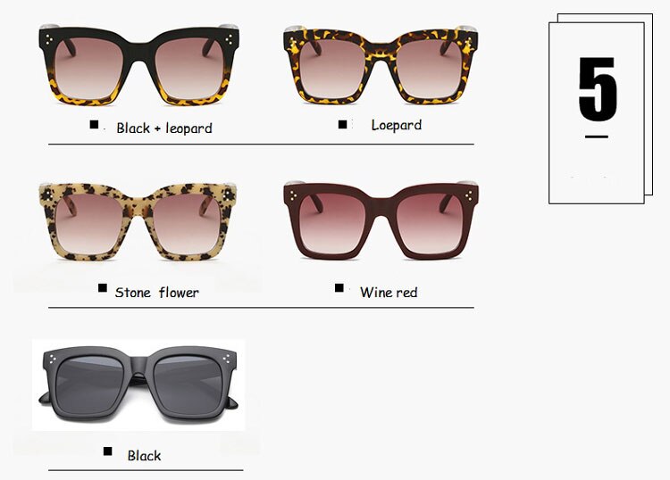 Vintage Women Luxury Square Sunglasses Brand Designer Retro Big Frame