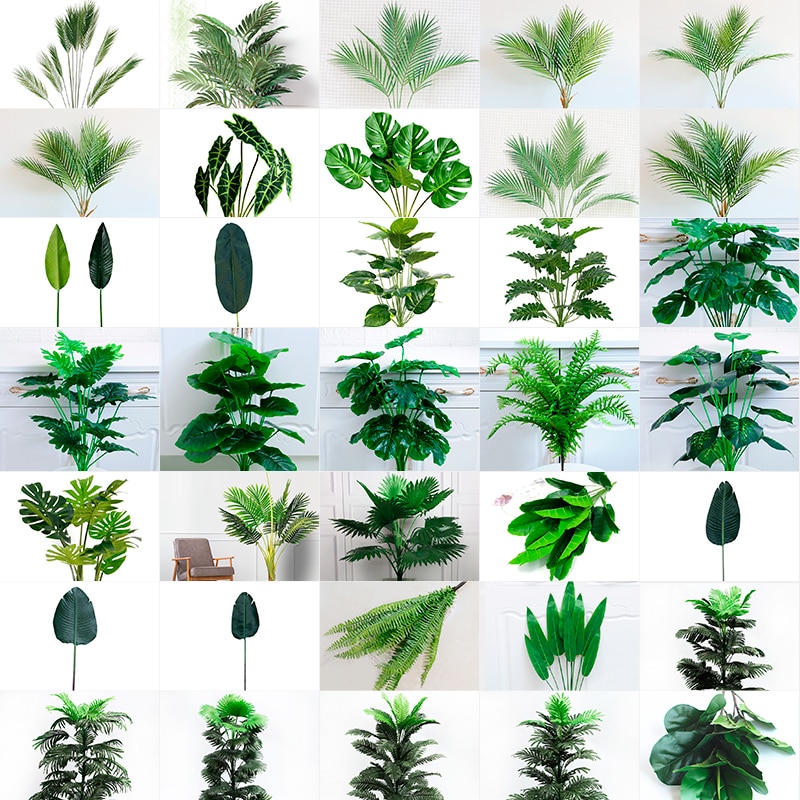 36 Types Artificial Tropical Leaves Palm Trees Artificial Tree Branches 36 Types Artificial Tropical Leaves Palm Trees Artificial Tree Branches