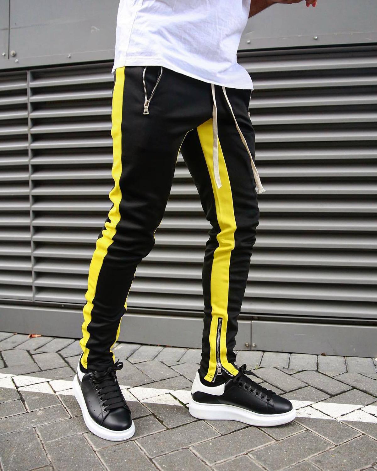 Men Black Casual Track Pants Hip Hop Fashion Men Black Casual Track Pants Hip Hop Fashion