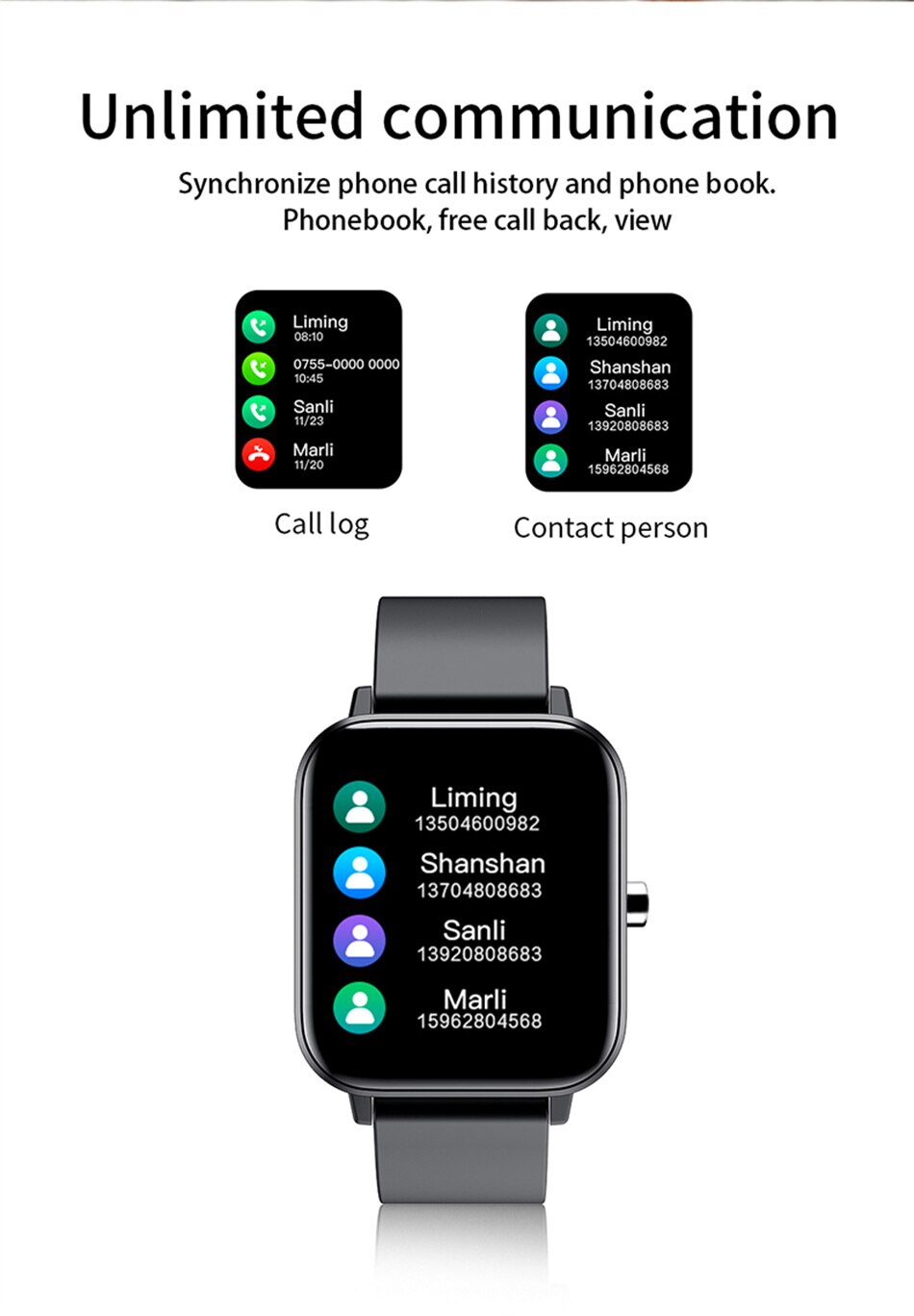 New Multi-function Bluetooth Unisex Smart Watch