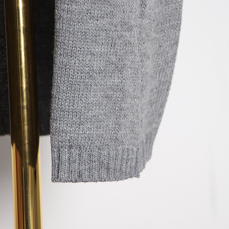 Split Black Sweater Women Long Sleeve Turtleneck Knitted Pullover Tops Split Black Sweater Women Long Sleeve Turtleneck Knitted Pullover Tops