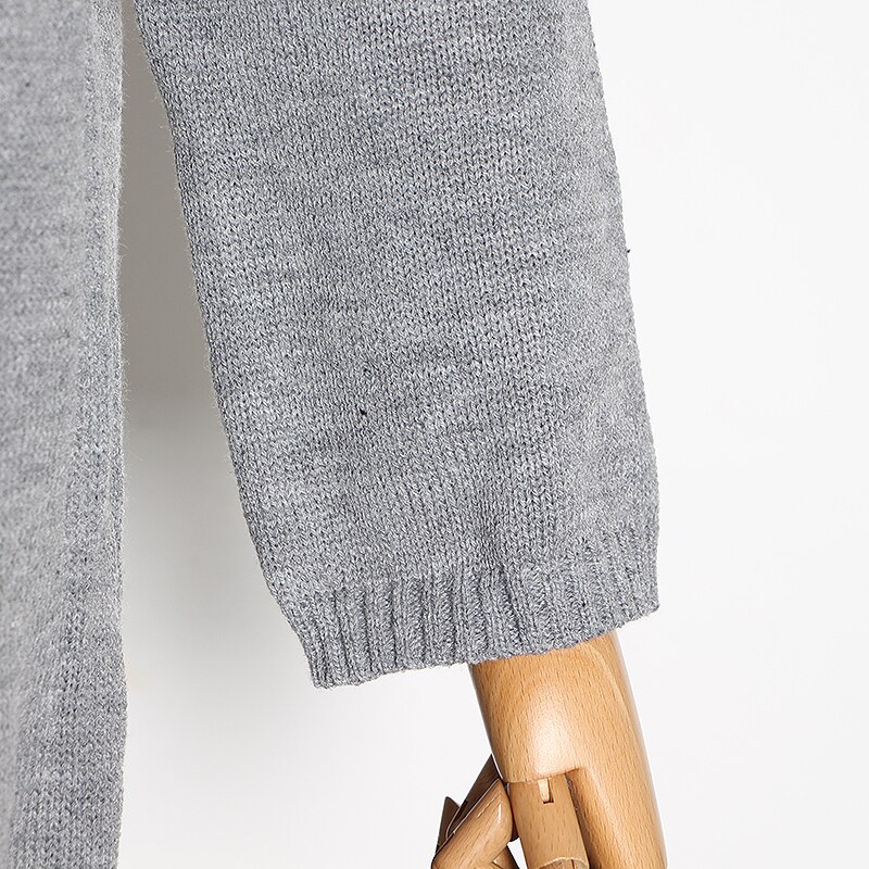 Split Black Sweater Women Long Sleeve Turtleneck Knitted Pullover Tops Split Black Sweater Women Long Sleeve Turtleneck Knitted Pullover Tops