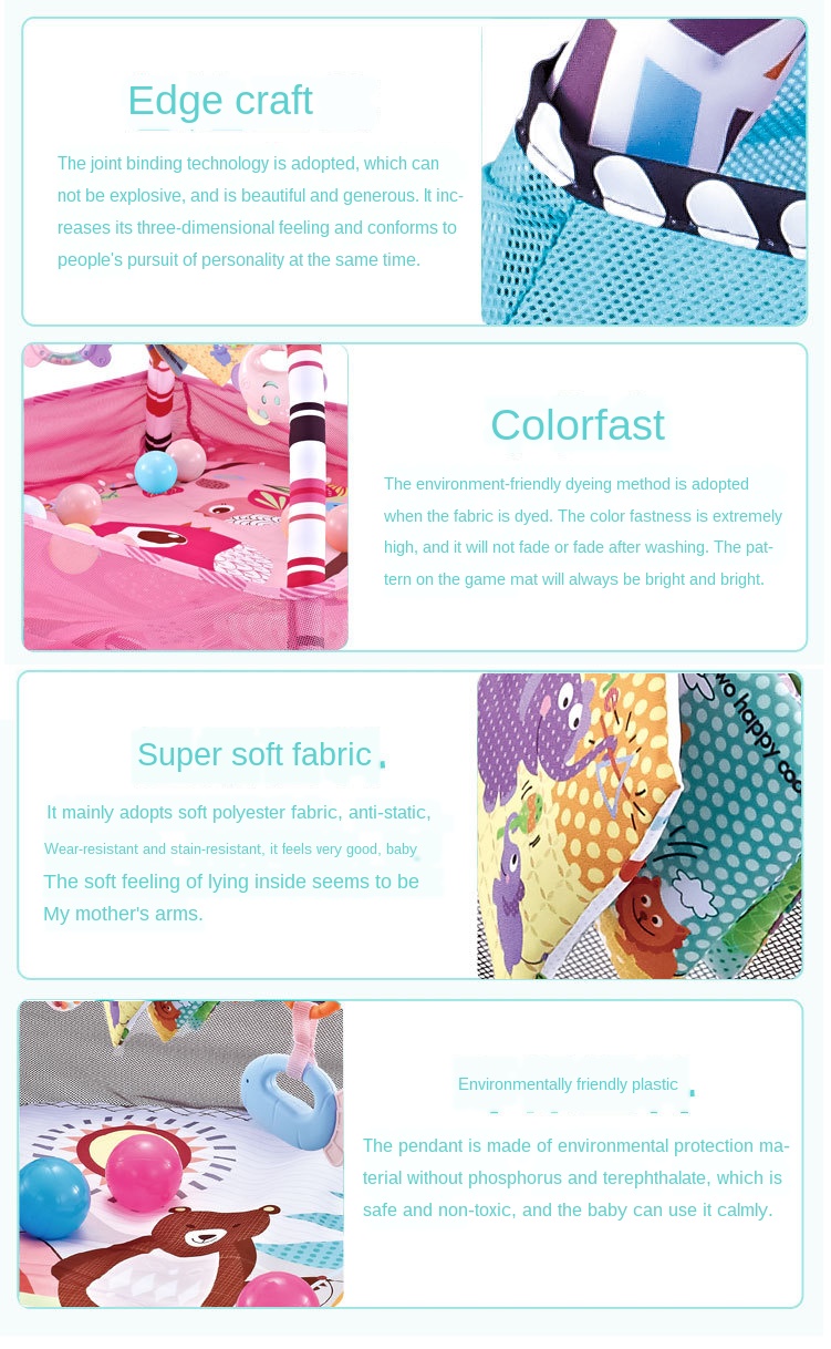 Baby Fitness Frame  Multifunctional Mat Fence Infant Rug Enlightenment Toys