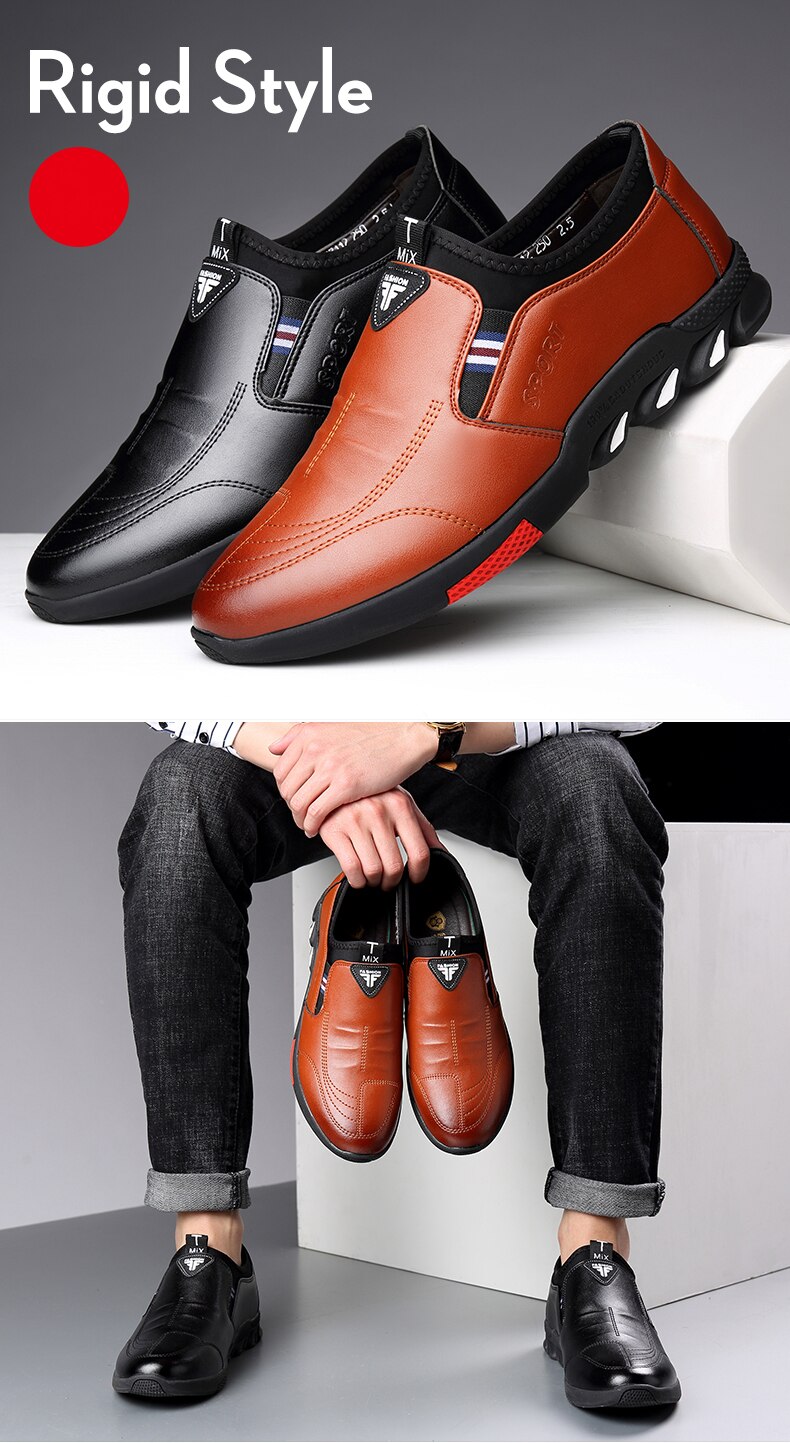 Leather Shoes Men's Leather Spring 2021 New Men's Business Casual Soft-Soled Non-Slip Breathable All-Match Footwear