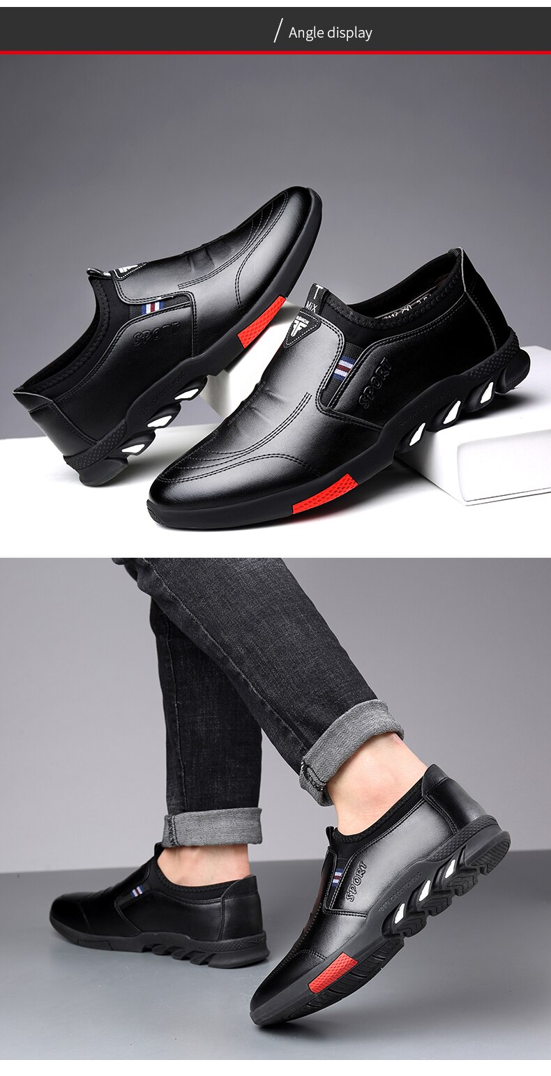 Leather Shoes Men's Leather Spring 2021 New Men's Business Casual Soft-Soled Non-Slip Breathable All-Match Footwear