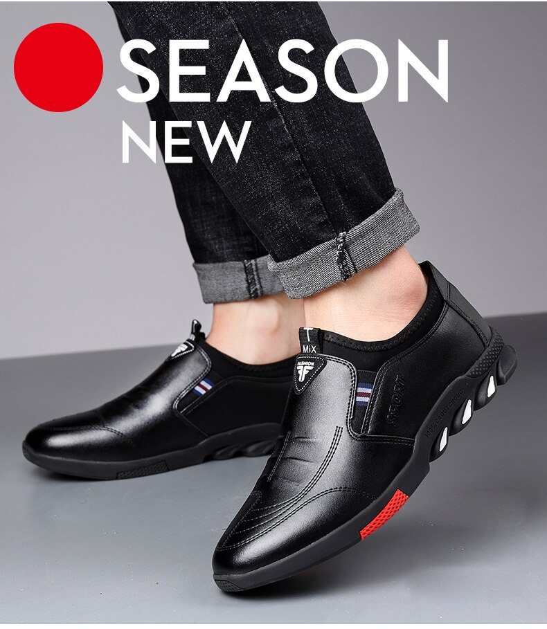 Leather Shoes Men's Leather Spring 2021 New Men's Business Casual Soft-Soled Non-Slip Breathable All-Match Footwear