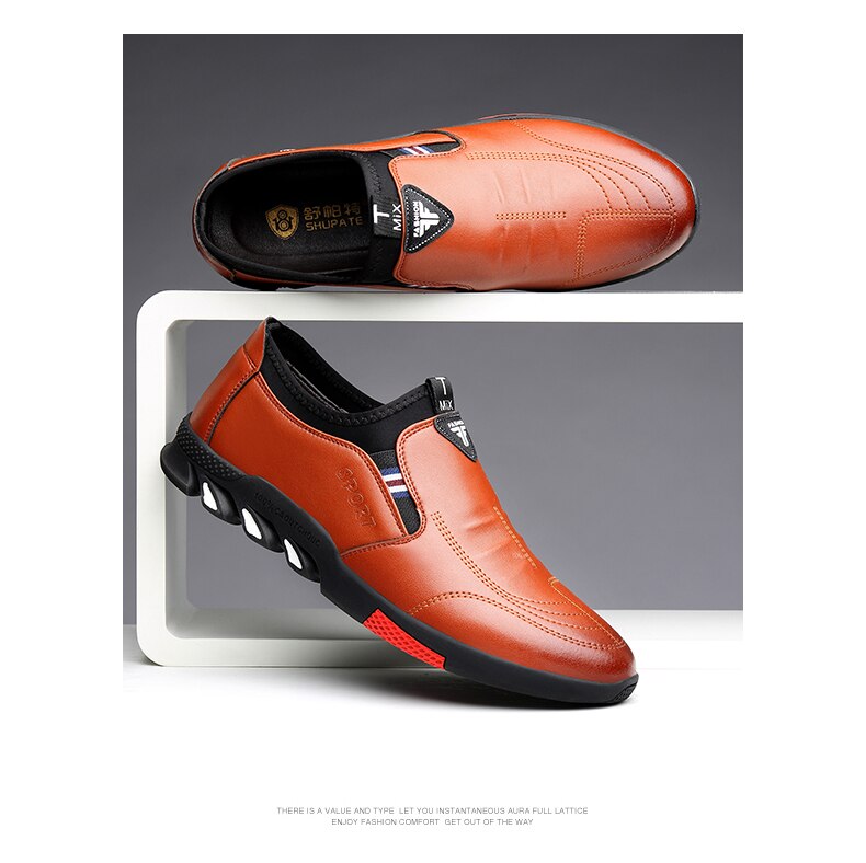 Leather Shoes Men's Leather Spring 2021 New Men's Business Casual Soft-Soled Non-Slip Breathable All-Match Footwear