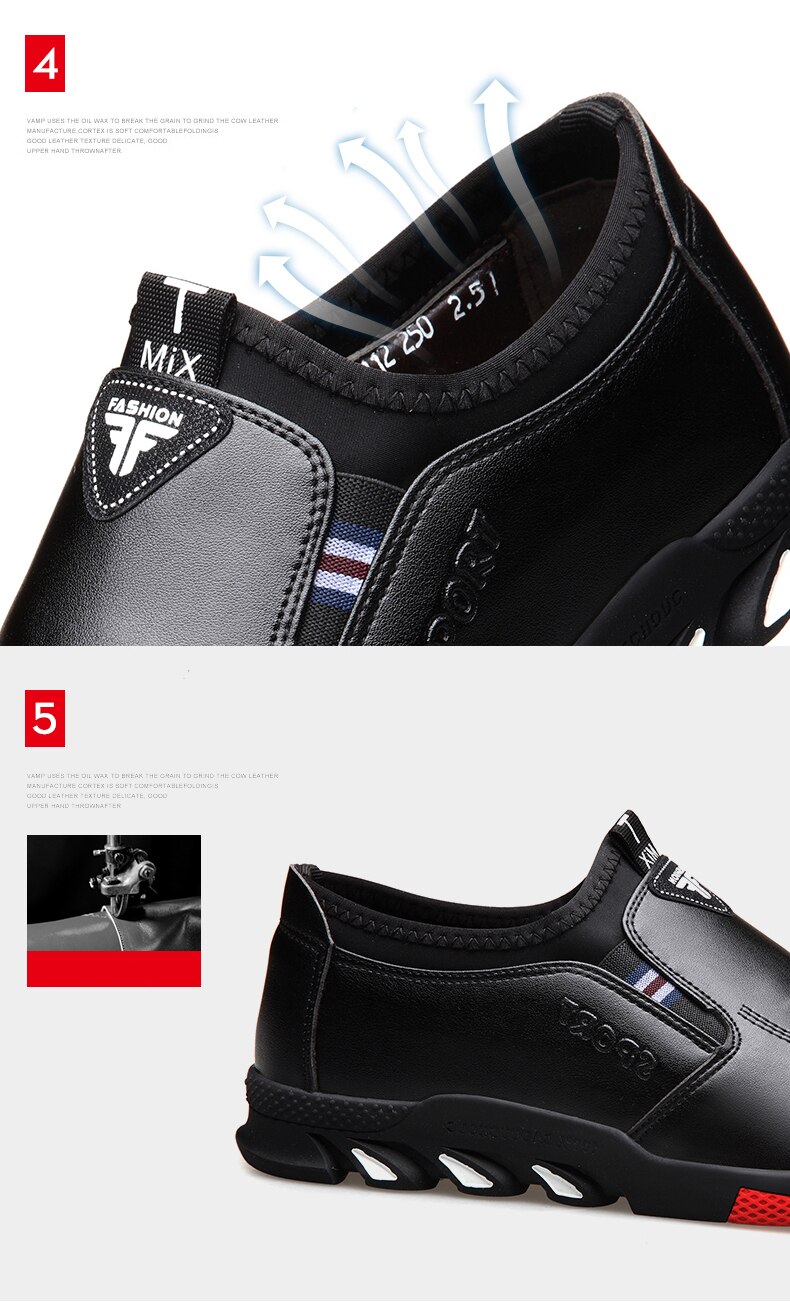 Leather Shoes Men's Leather Spring 2021 New Men's Business Casual Soft-Soled Non-Slip Breathable All-Match Footwear