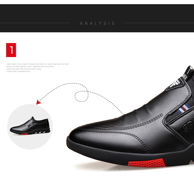 Leather Shoes Men's Leather Spring 2021 New Men's Business Casual Soft-Soled Non-Slip Breathable All-Match Footwear