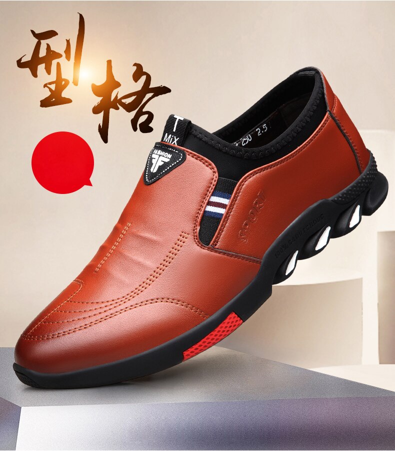 Leather Shoes Men's Leather Spring 2021 New Men's Business Casual Soft-Soled Non-Slip Breathable All-Match Footwear
