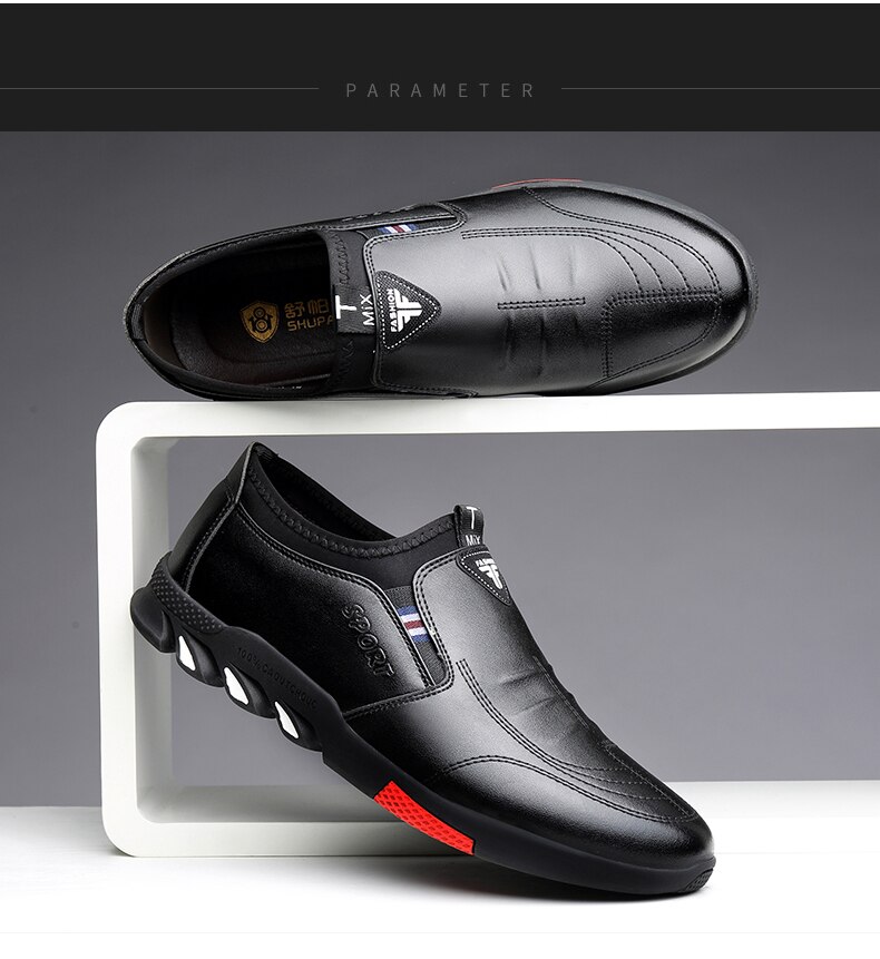 Leather Shoes Men's Leather Spring 2021 New Men's Business Casual Soft-Soled Non-Slip Breathable All-Match Footwear