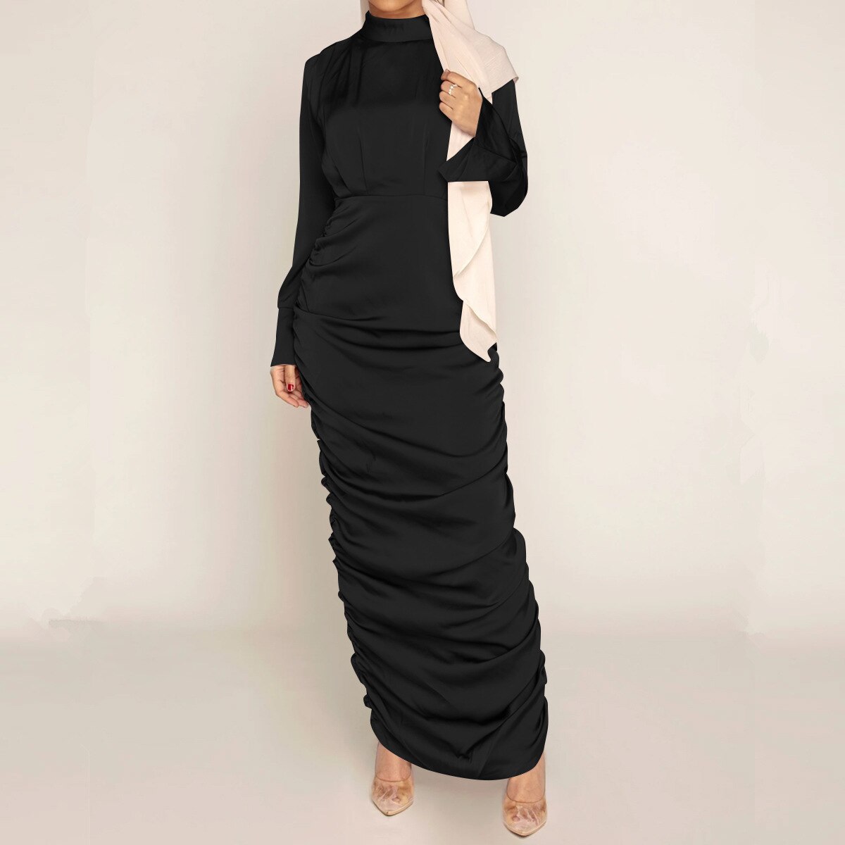 Eid Mubarak Muslim Fashion Hijab Dress Satin Dubai Abaya Turkey Abayas for Women Turkish Dresses Islam Kaftan Robe Musulmans Eid Mubarak Muslim Fashion Hijab Dress Satin Dubai Abaya Turkey Abayas for Women Turkish Dresses Islam Kaftan Robe Musulmans