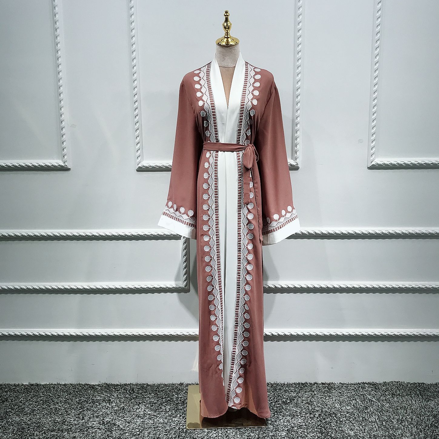 Ramadan Eid Open Abayas for Women Dubai Abaya Turkey Muslim Hijab Dress Kimono Cardigan Robe Musulmane Longue Djelaba Femme
