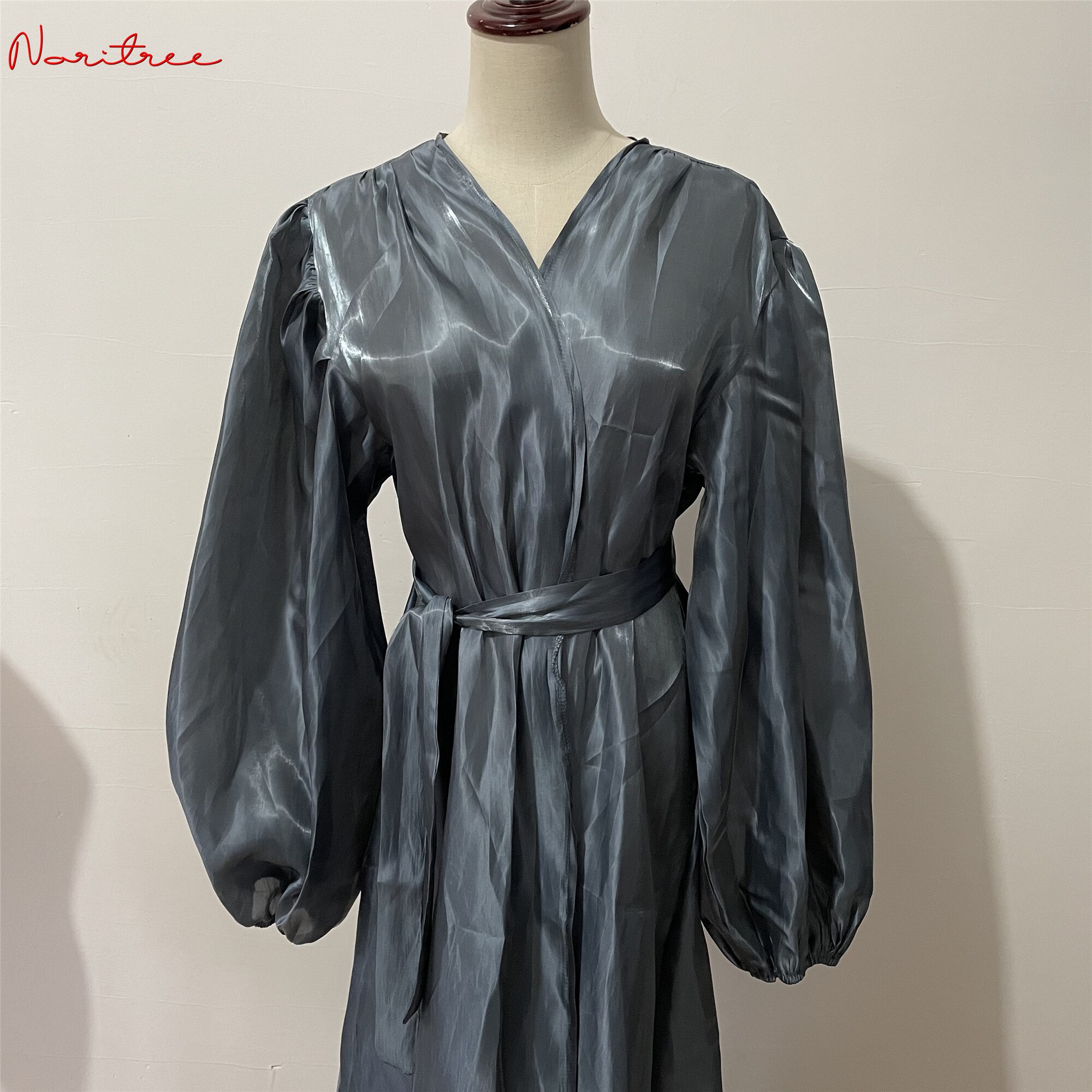 Eid Djellaba Abaya Dubai Shiny Soft Puff Sleeves Muslim Dress Silky Abaya Dubai Turkey Muslim Dress Islam Abayas With Belt WY56 Eid Djellaba Abaya Dubai Shiny Soft Puff Sleeves Muslim Dress Silky Abaya Dubai Turkey Muslim Dress Islam Abayas With Belt WY56