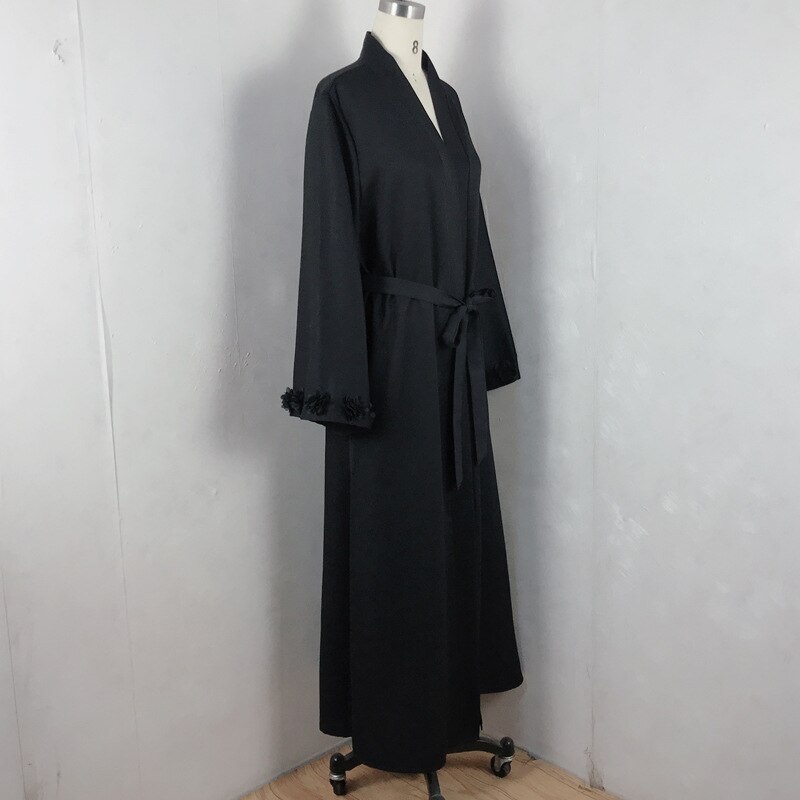 Eid Djellaba Abaya Dubai 3D Appliques Sleeves Muslim Dress Opened Abaya Dubai Turkey Muslim Dress Islam Abayas With Belt WY689 Eid Djellaba Abaya Dubai 3D Appliques Sleeves Muslim Dress Opened Abaya Dubai Turkey Muslim Dress Islam Abayas With Belt WY689