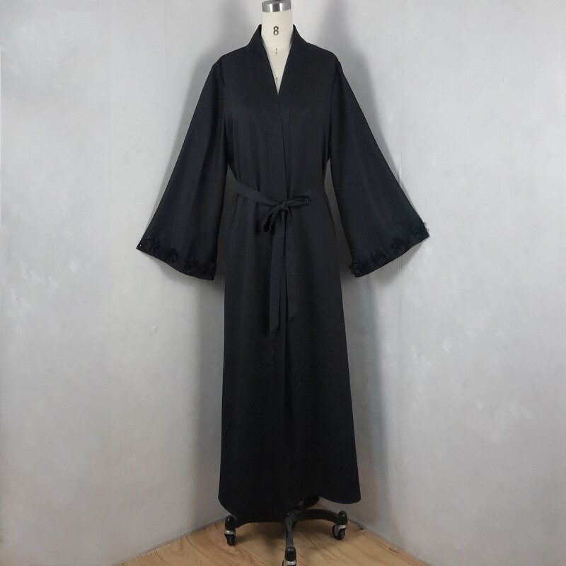 Eid Djellaba Abaya Dubai 3D Appliques Sleeves Muslim Dress Opened Abaya Dubai Turkey Muslim Dress Islam Abayas With Belt WY689 Eid Djellaba Abaya Dubai 3D Appliques Sleeves Muslim Dress Opened Abaya Dubai Turkey Muslim Dress Islam Abayas With Belt WY689