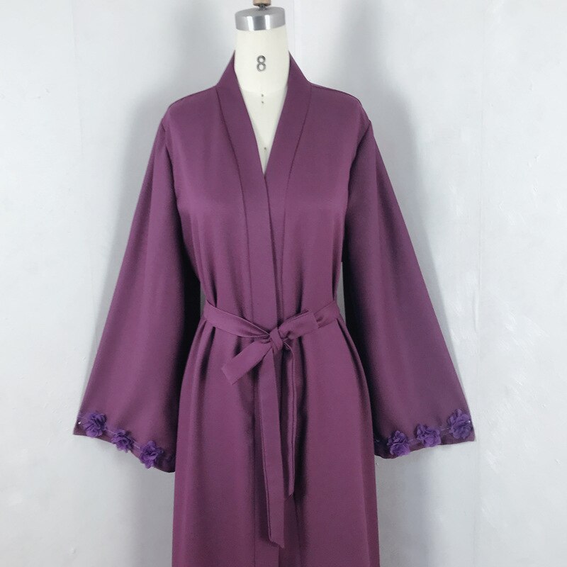 Eid Djellaba Abaya Dubai 3D Appliques Sleeves Muslim Dress Opened Abaya Dubai Turkey Muslim Dress Islam Abayas With Belt WY689 Eid Djellaba Abaya Dubai 3D Appliques Sleeves Muslim Dress Opened Abaya Dubai Turkey Muslim Dress Islam Abayas With Belt WY689