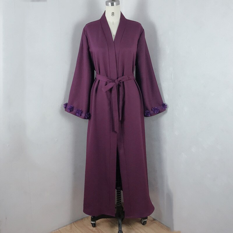 Eid Djellaba Abaya Dubai 3D Appliques Sleeves Muslim Dress Opened Abaya Dubai Turkey Muslim Dress Islam Abayas With Belt WY689 Eid Djellaba Abaya Dubai 3D Appliques Sleeves Muslim Dress Opened Abaya Dubai Turkey Muslim Dress Islam Abayas With Belt WY689