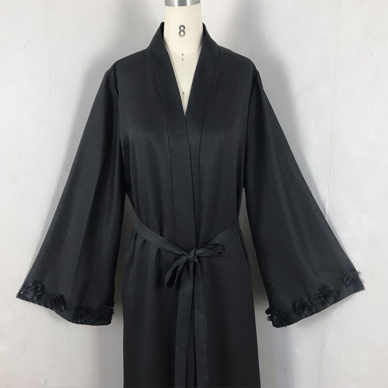 Eid Djellaba Abaya Dubai 3D Appliques Sleeves Muslim Dress Opened Abaya Dubai Turkey Muslim Dress Islam Abayas With Belt WY689 Eid Djellaba Abaya Dubai 3D Appliques Sleeves Muslim Dress Opened Abaya Dubai Turkey Muslim Dress Islam Abayas With Belt WY689