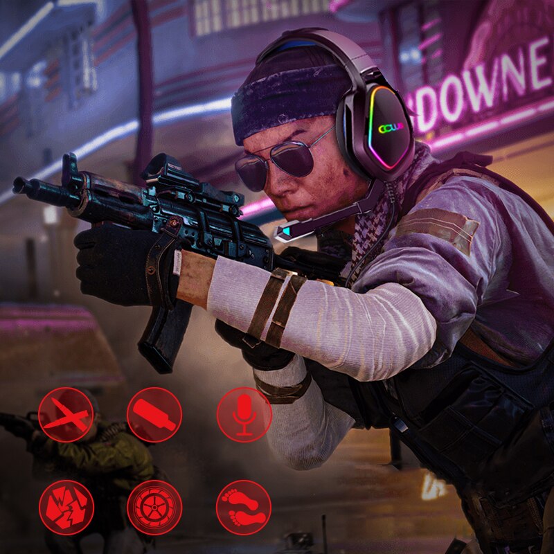 LeTi Gaming Headphones Surround Sound Stereo Game Earphone Wired Helmet Headset RGB Light with HD Microphone For Gamer PC Laptop LeTi Gaming Headphones Surround Sound Stereo Game Earphone Wired Helmet Headset RGB Light with HD Microphone For Gamer PC Laptop