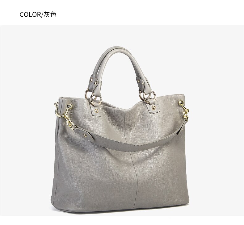 High-End First Layer Cowhide Ladies Handbags European And American Fashion Leather Handbags Shoulder Messenger Tote Bag35*15*28