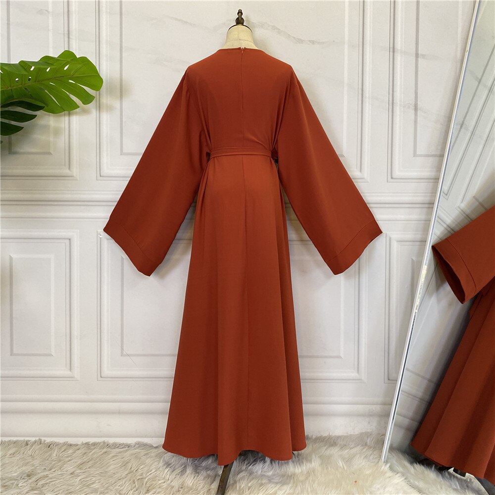 Abaya Dubai Turkey Muslim Fashion Hijab Abaya For Women Solid Color Islam Clothing African Dresses For Women Musulman Djellaba