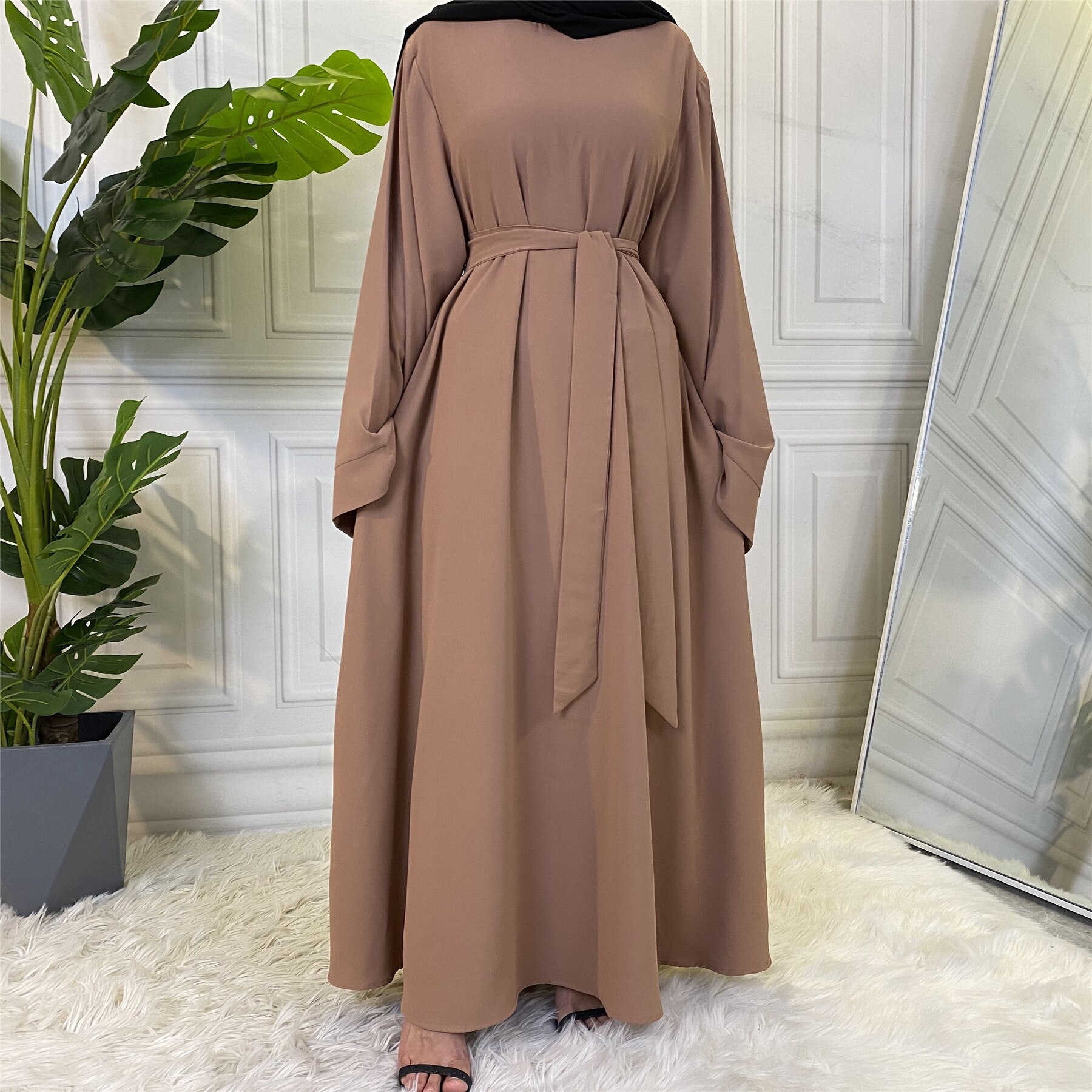 Abaya Dubai Turkey Muslim Fashion Hijab Abaya For Women Solid Color Islam Clothing African Dresses For Women Musulman Djellaba