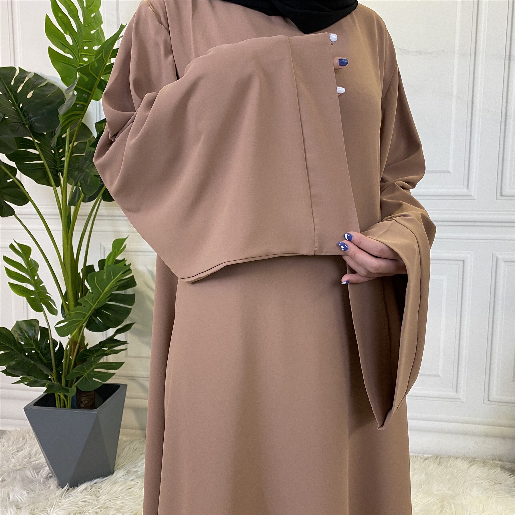 Abaya Dubai Turkey Muslim Fashion Hijab Abaya For Women Solid Color Islam Clothing African Dresses For Women Musulman Djellaba