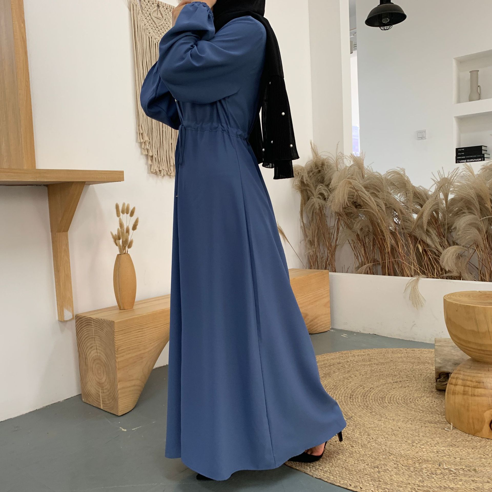 2021 Women's Dubai Abaya Turkey Muslim Fashion Hijab Long Dress Lapel Kaftan Islam Clothing African Maxi Dresses For Women Robe 2021 Women's Dubai Abaya Turkey Muslim Fashion Hijab Long Dress Lapel Kaftan Islam Clothing African Maxi Dresses For Women Robe