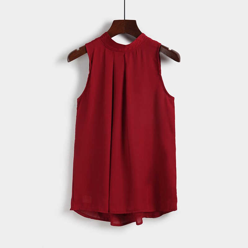 Chiffon Sleeveless Blouse 2020 Women Tops Brand Plus Size Causal Blouses Lady Shirts Summer Tops Blusas women clothing 5XL