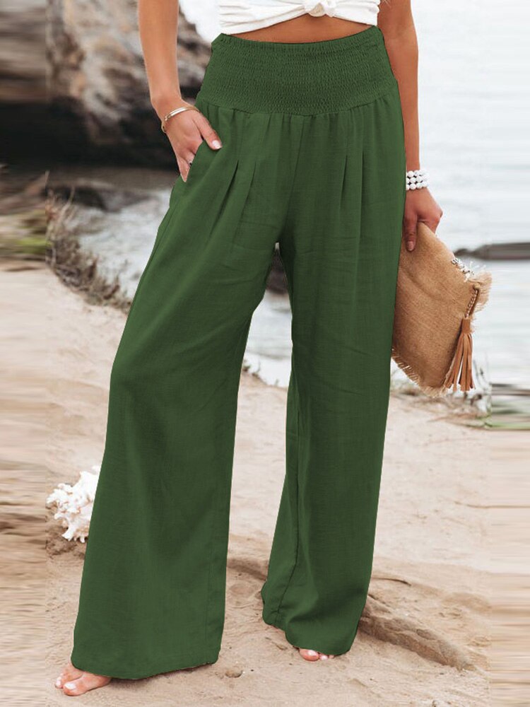 New Women Elastic Waist Trouser Loose Spring Autumn Solid Loungewear Ladies Wide Leg Pants Pocket Simple Streetwear Dropshipping New Women Elastic Waist Trouser Loose Spring Autumn Solid Loungewear Ladies Wide Leg Pants Pocket Simple Streetwear Dropshipping