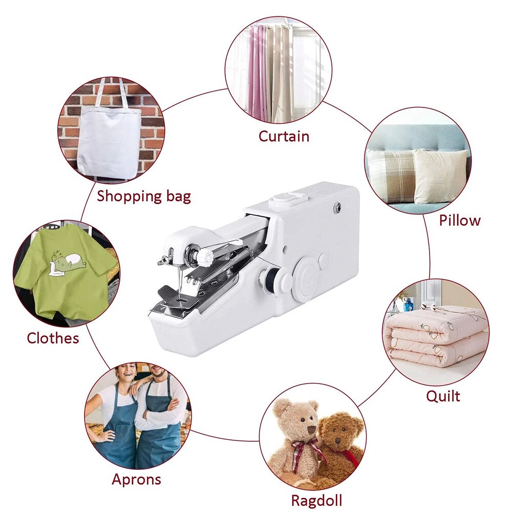 Hand Held Electric MINI Sewing Machine Household Stitch Clothes Sew needlework Set Portable Manual Sewing Machine Handwork Tools Hand Held Electric MINI Sewing Machine Household Stitch Clothes Sew needlework Set Portable Manual Sewing Machine Handwork Tools