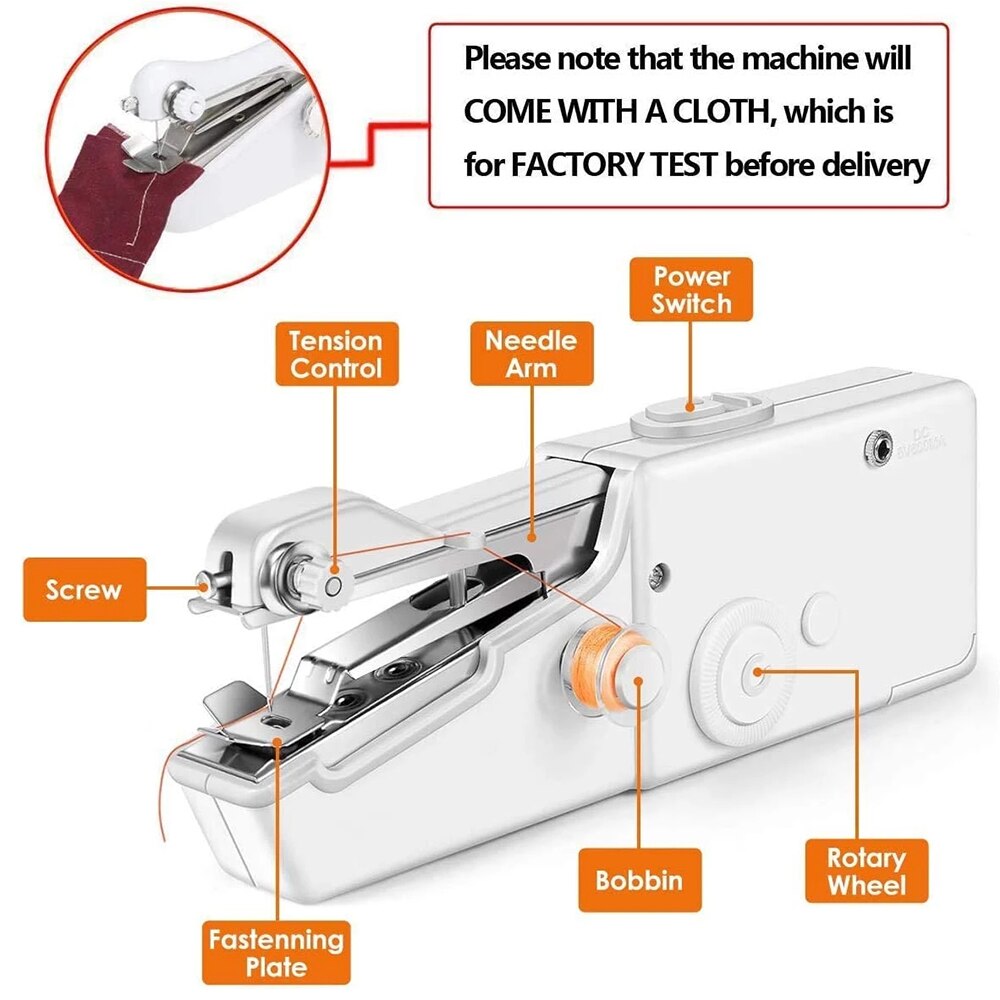 Hand Held Electric MINI Sewing Machine Household Stitch Clothes Sew needlework Set Portable Manual Sewing Machine Handwork Tools Hand Held Electric MINI Sewing Machine Household Stitch Clothes Sew needlework Set Portable Manual Sewing Machine Handwork Tools