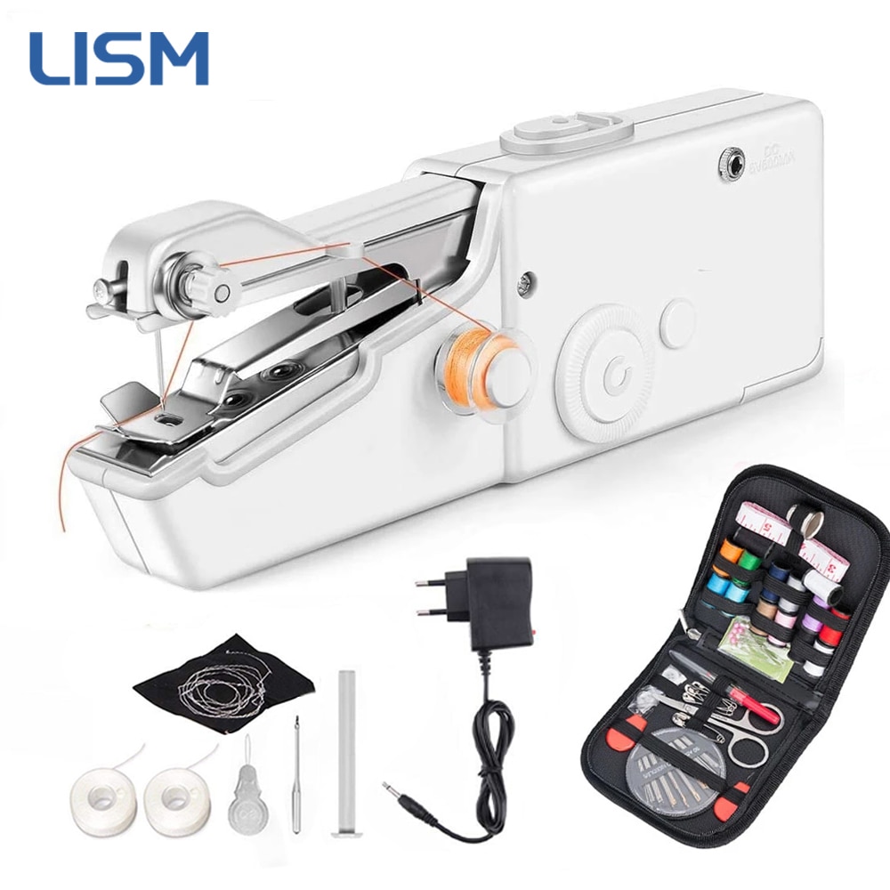Hand Held Electric MINI Sewing Machine Household Stitch Clothes Sew needlework Set Portable Manual Sewing Machine Handwork Tools Hand Held Electric MINI Sewing Machine Household Stitch Clothes Sew needlework Set Portable Manual Sewing Machine Handwork Tools