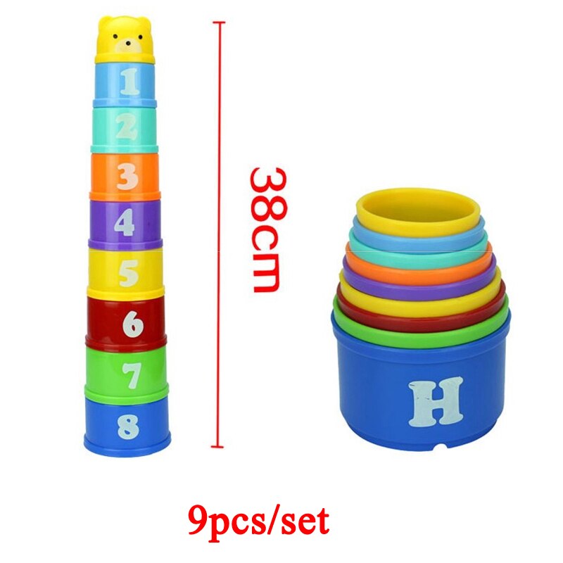 Baby Stacking Cup & Sports Circle Ferrule Stacked Layers Throwing Game Parent-Child Interactive Ferrule Kids Outdoor Toys ZXH