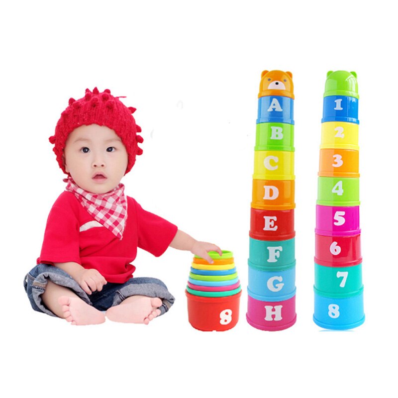 Baby Stacking Cup & Sports Circle Ferrule Stacked Layers Throwing Game Parent-Child Interactive Ferrule Kids Outdoor Toys ZXH