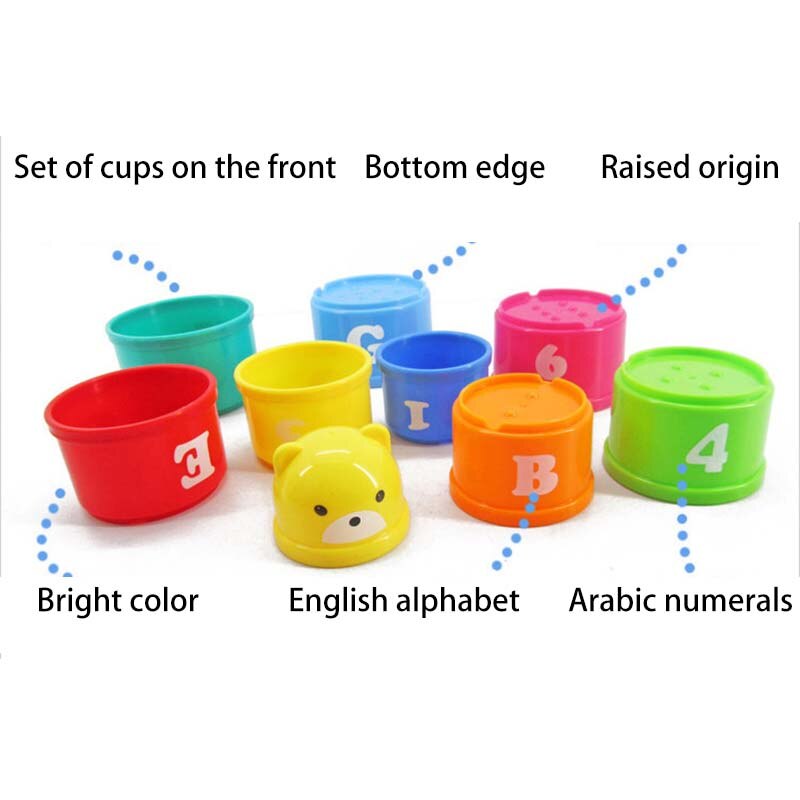 Baby Stacking Cup & Sports Circle Ferrule Stacked Layers Throwing Game Parent-Child Interactive Ferrule Kids Outdoor Toys ZXH