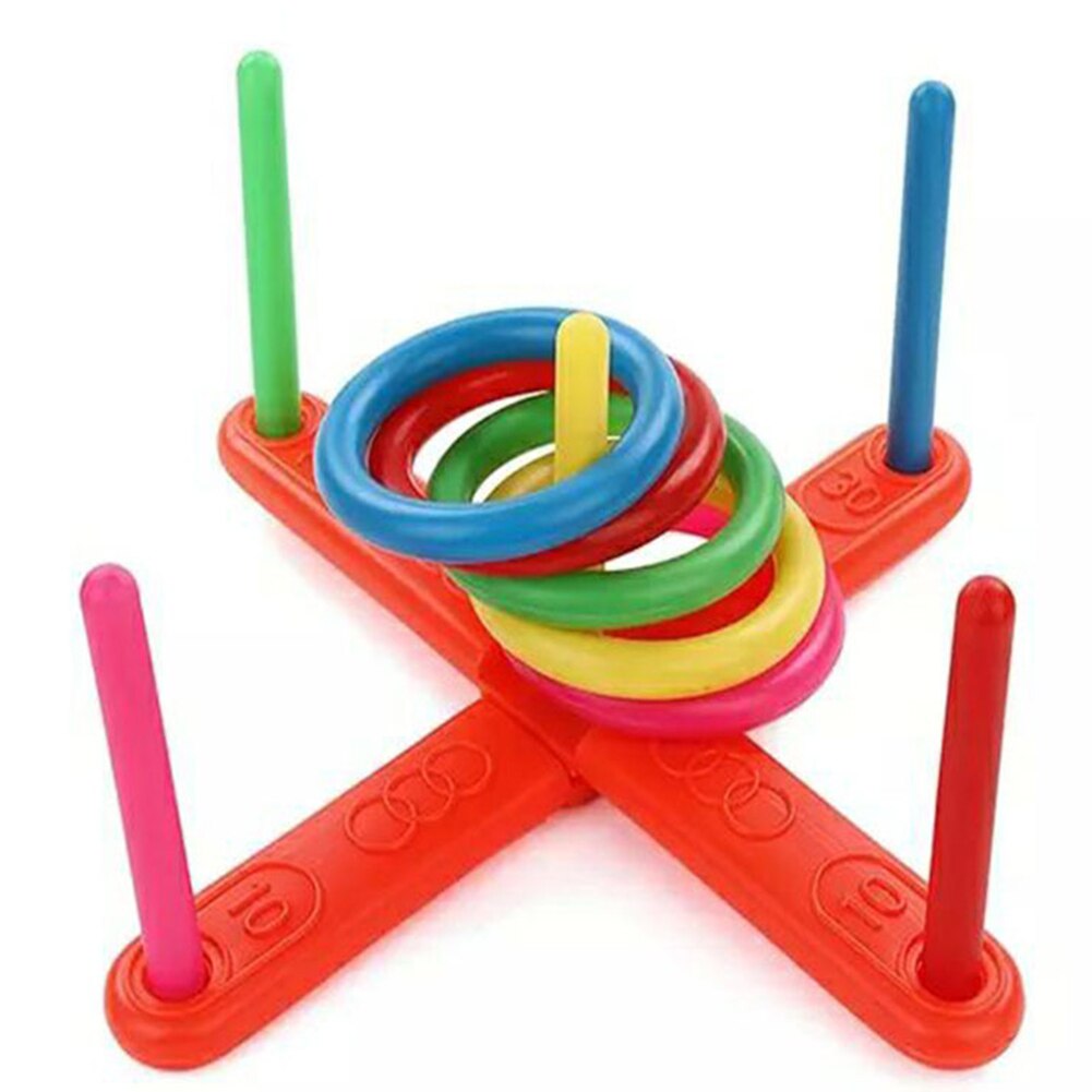 Baby Stacking Cup & Sports Circle Ferrule Stacked Layers Throwing Game Parent-Child Interactive Ferrule Kids Outdoor Toys ZXH